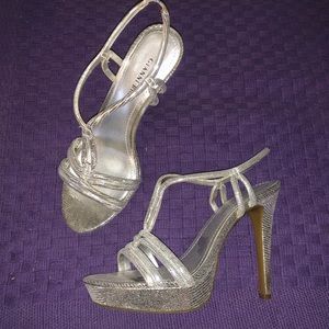 Gianni Bini Silver Stilettos size 9